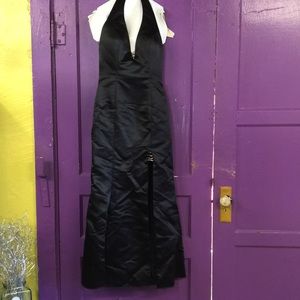 La femme black prom dress